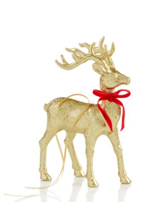 Holiday Lane - Santa's Favorites Gold Reindeer Ornament Created For Macy's