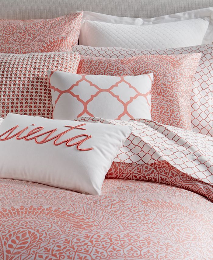 Charter Club CLOSEOUT! Cotton 2Pc. Poppy Patchwork MedallionPrint