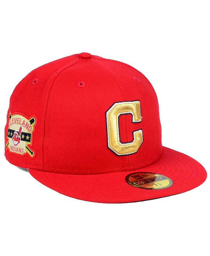 New Era Cleveland Indians Exclusive Gold Patch 59FIFTY Cap - Macy's