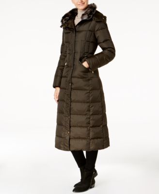 london fog maxi down puffer coat