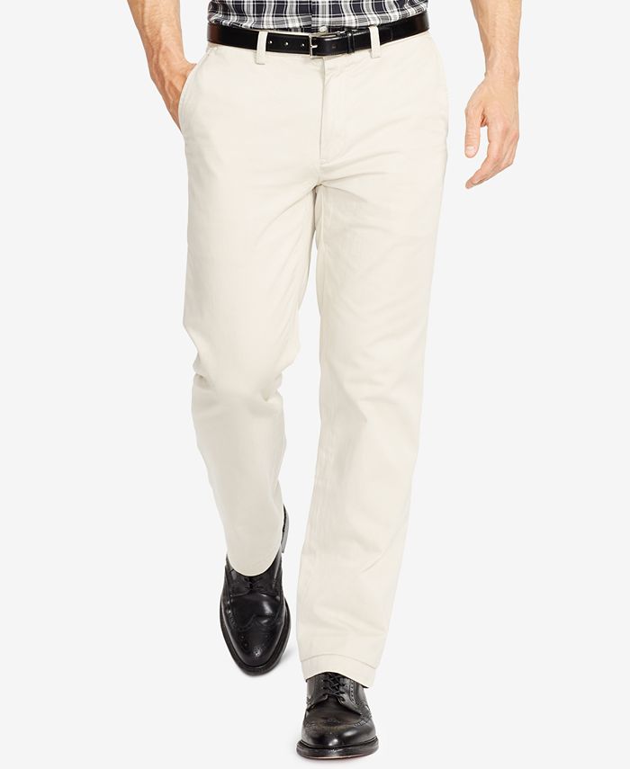 Polo Ralph Lauren Men's Core Pants, Classic-Fit Flat Front Chino Pants ...