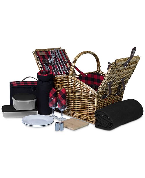 Picnic Time Somerset Red Picnic Basket Outdoor Dining & Picnic