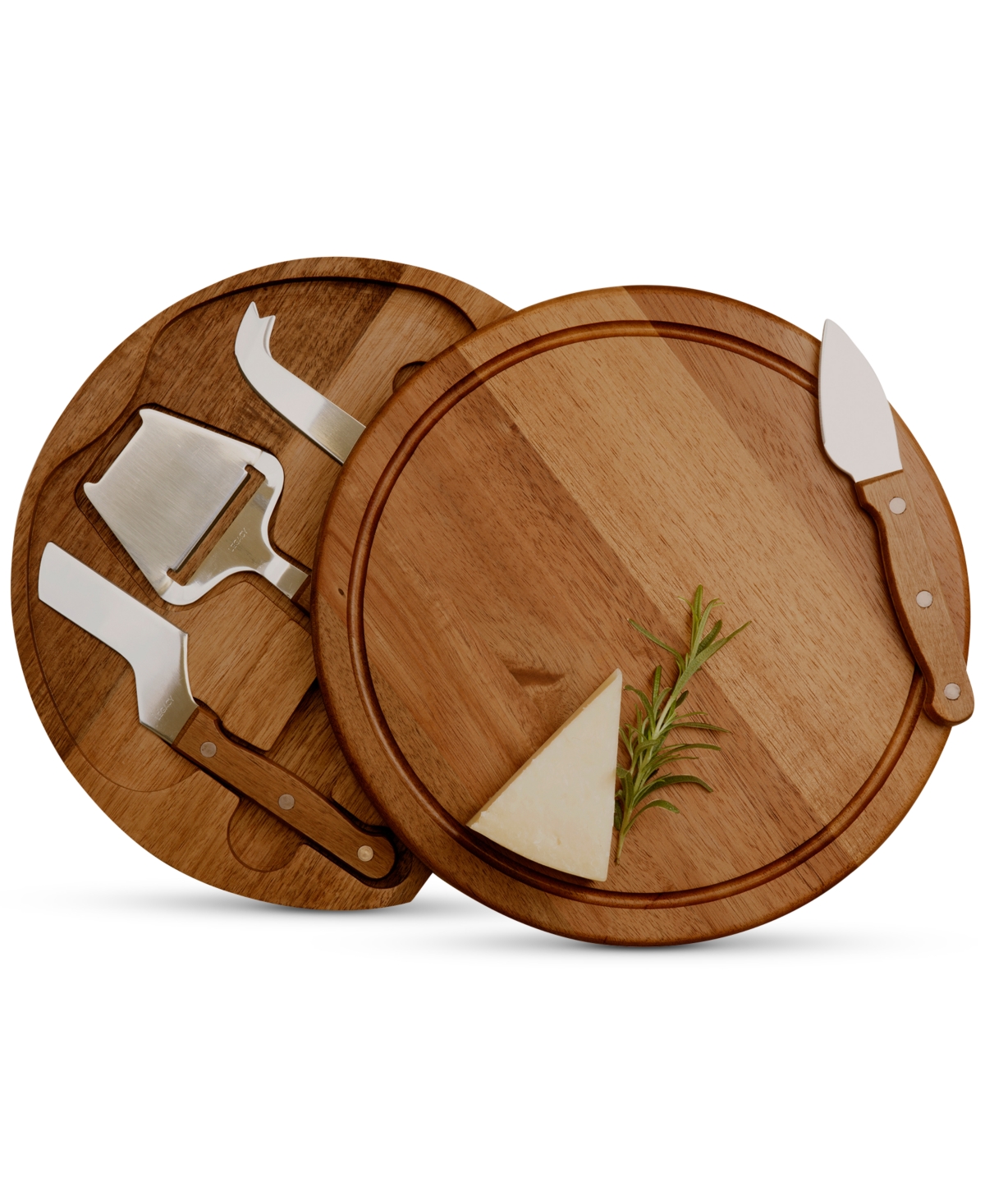 Toscana by Picnic Time Acacia Circo Cheese Board & Tools Set