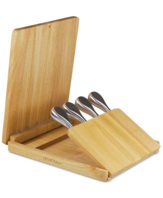 Toscana&reg; by Asiago Rubberwood Cheese Board & Tools Set