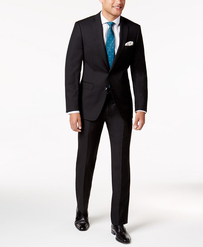 Calvin Klein Men's Extra-Slim Fit Black Solid Suit - Macy's