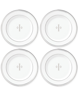 Lenox Federal Platinum Monogram Tidbit Plates Set Of 4 Block Letters