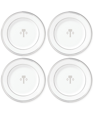 Lenox Federal Platinum Monogram Tidbit Plates Set Of 4 Block Letters