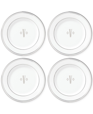 Lenox Federal Platinum Monogram Tidbit Plates Set Of 4 Block Letters
