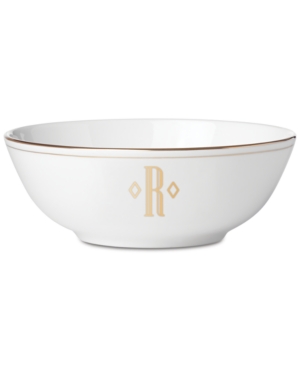 Lenox Federal Gold Monogram Place Setting Bowl Block Letters