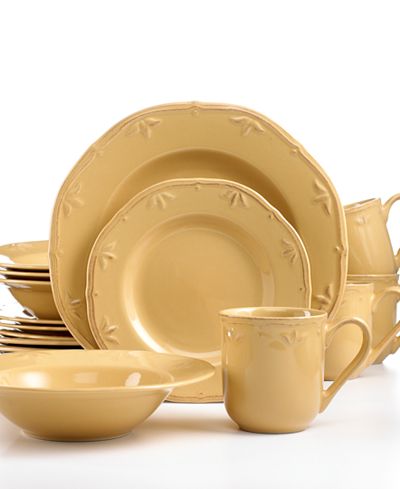 Thomson Pottery Sicily Caramel 16-Pc. Set, Service for 4
