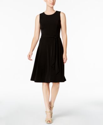 Charter Club - Belted A-Line Dress