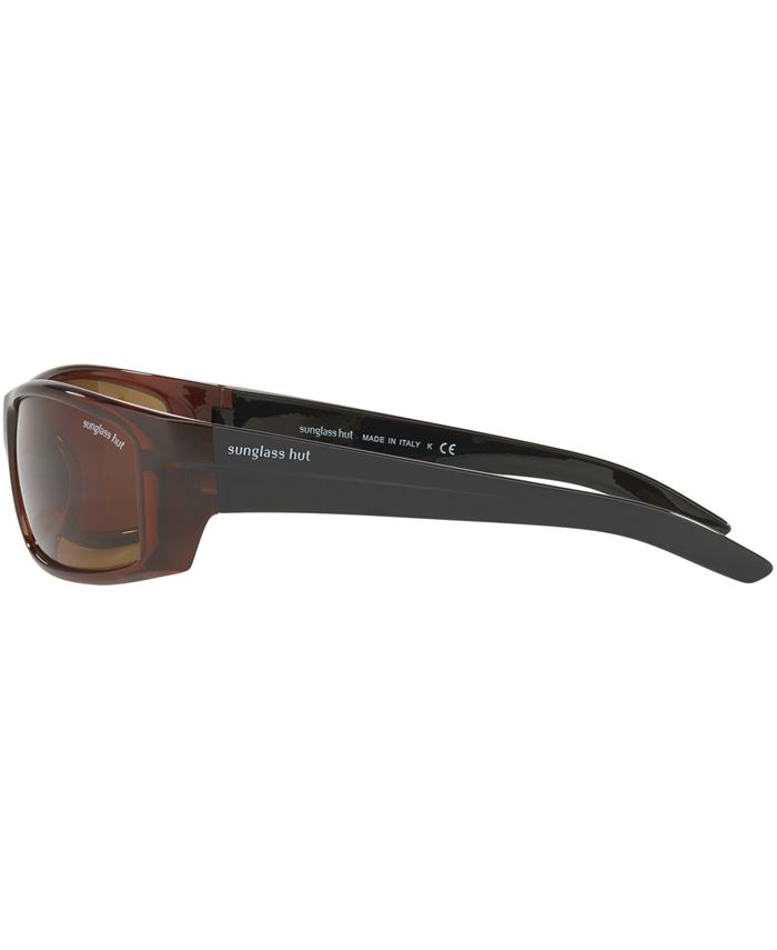 Sunglass Hut Collection Sunglasses, HU2007 63 Macy's
