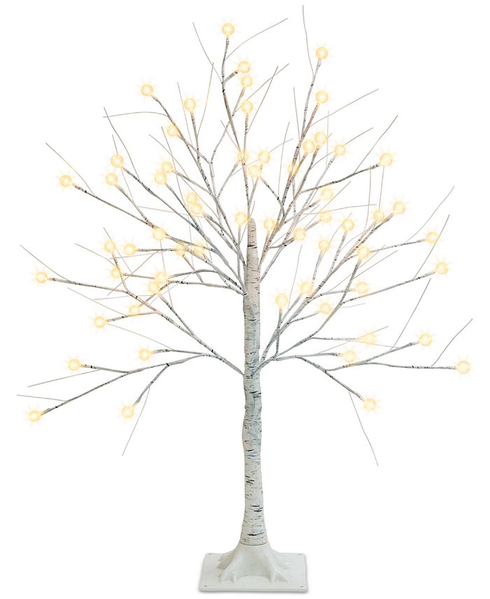 Lit Faux Birch Twig Branches - Set of 3