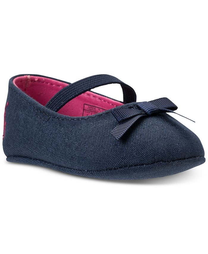 Polo Ralph Lauren Baby Girls' Penelope Layette Crib Ballet Shoes from