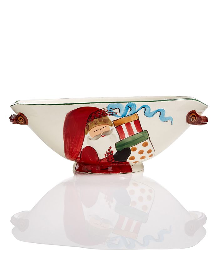 VIETRI - Old St. Nick Handled Oval Bowl