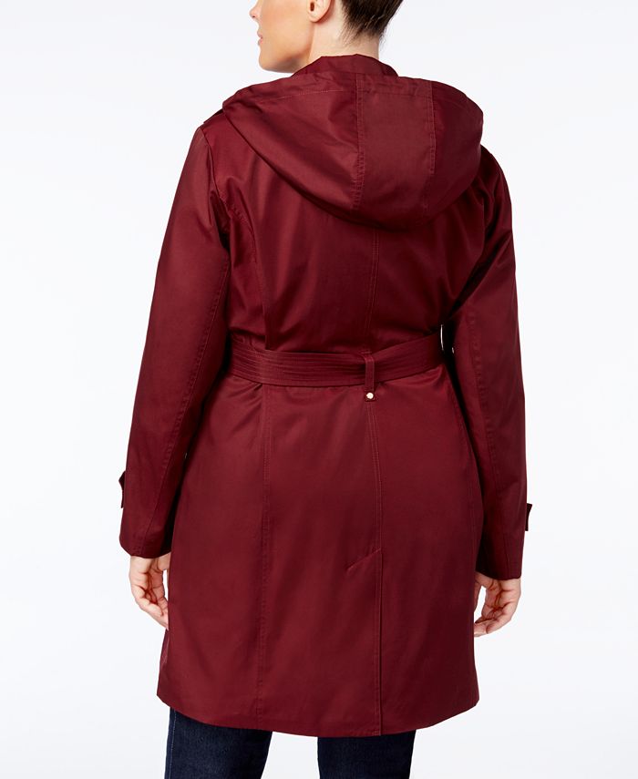 Michael Kors Plus Size Asymmetrical Raincoat & Reviews - Coats ...