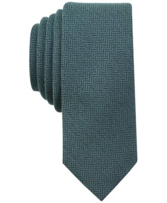 Bar III - Men's Congress Heights Herringbone Skinny Tie, Only at Macy's