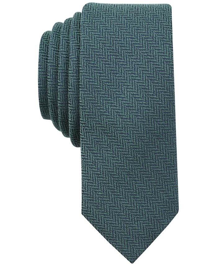 Bar III Men's Herringbone Skinny Tie, Created for Macy's - Macy's