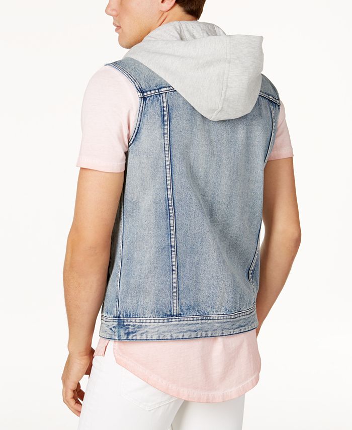 American Rag Men's Denim Hooded Vest, Created for Macy's Macy's