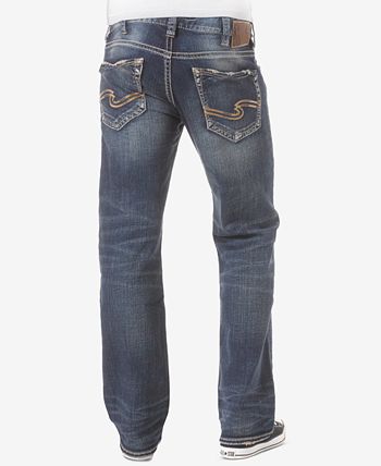Silver Jeans Co. Men's Zac Relaxed Fit Straight Stretch Jeans - Macy's