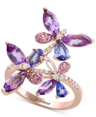 gemstone butterfly ring