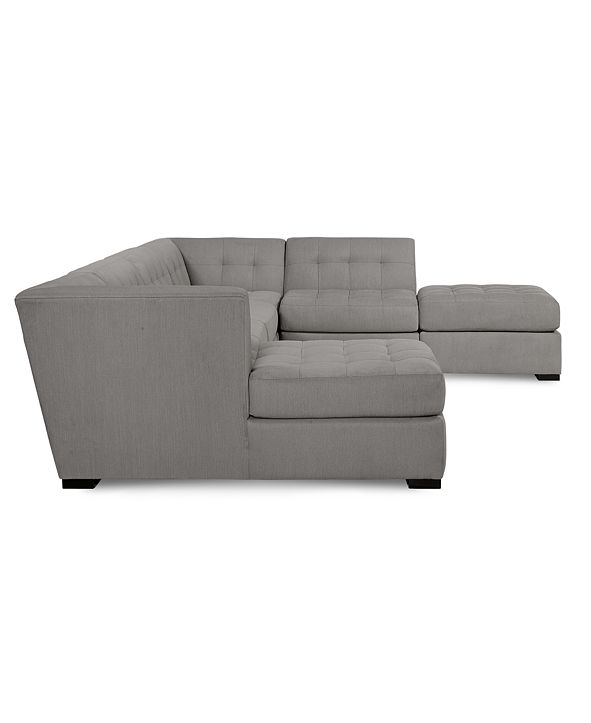 Furniture Roxanne II Performance Fabric 6Pc. Modular Sofa with Chaise