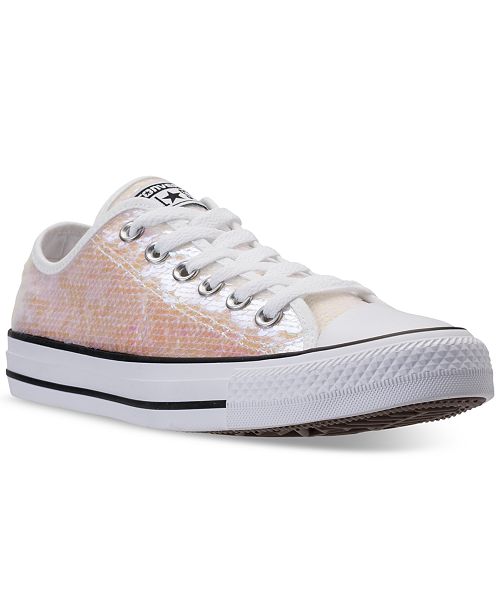 Converse Women S Chuck Taylor Ox Sequin Casual Sneakers From