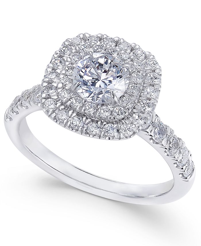 Macy s Diamond Double Halo Engagement Ring 1 1 2 ct. t.w. in 14k