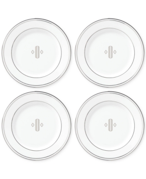 Lenox Federal Platinum Monogram Tidbit Plates Set Of 4 Block Letters