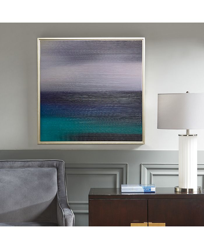 Madison Park Signature - Signature Blue Seascape Framed Gel-Coated Canvas Print