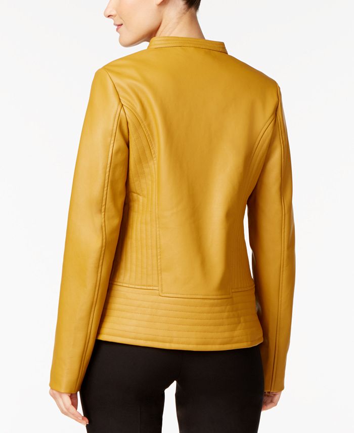 alfani faux leather jacket
