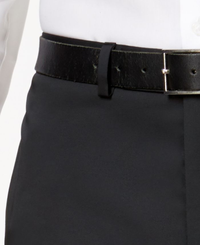 Calvin Klein Men's Big & Tall Slim-Fit Black Solid Peak Lapel Suit - Macy's
