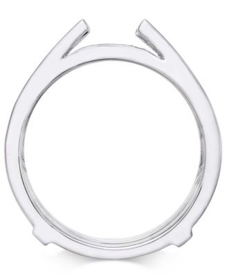 Diamond Channel-Set Solitaire Enhancer Ring Guard (1/2 ct. t.w.) in 14k White Gold
