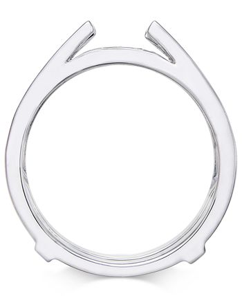 Macy's - Diamond Channel-Set Solitaire Enhancer Ring Guard (1/2 ct. t.w.) in 14k White Gold