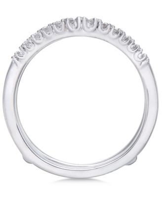 Diamond Curved Solitaire Enhancer Ring Guard (3/8 ct. t.w.) in 14k White or 14K Gold