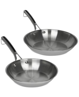 Revere - Copper Confidence Core&trade; 2-Pc. Stainless Steel Stainless Steel Fry Pan Set
