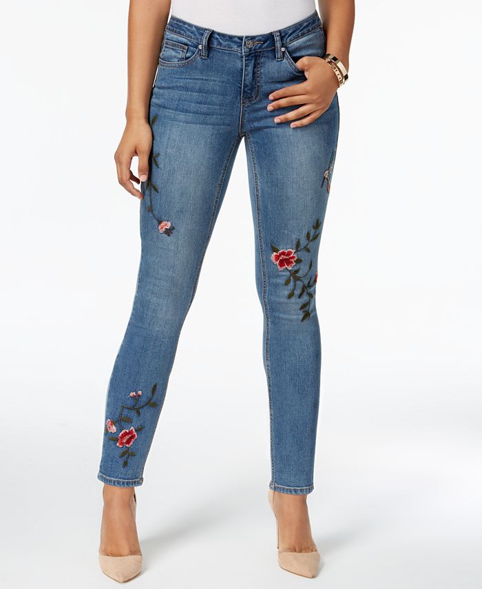 Earl Jeans Skinny AnkleLength Embroidered Jeans Macy's