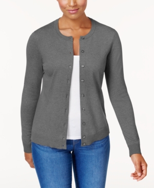 Karen Scott Crew-Neck Cardigan Created for Macy's