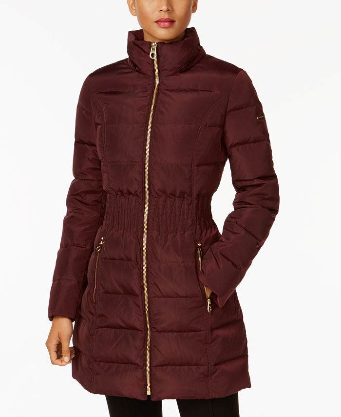 Laundry by Shelli Segal FauxFurTrim Smocked Down Coat Macy's