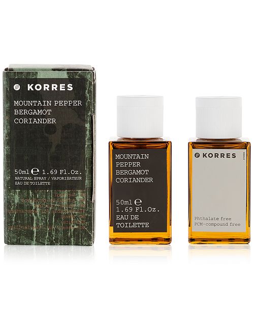 KORRES Mountain Pepper Bergamot Coriander Eau de Toilette, 1.7oz