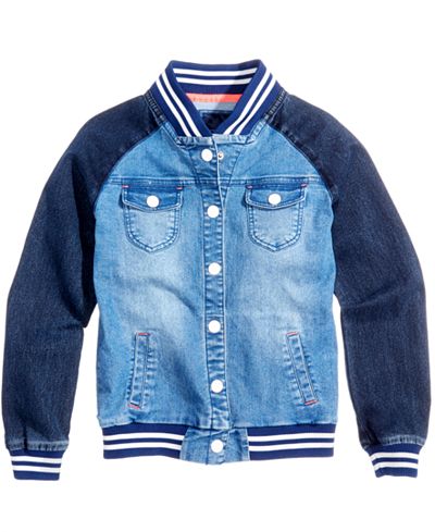 Tommy Hilfiger Denim Baseball Bomber Jacket, Big Girls (7-16)