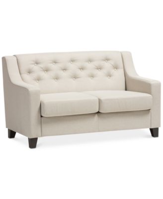 Furniture - Arcadia Button-Tufted 2-Seater 53" Loveseat, Quick Ship