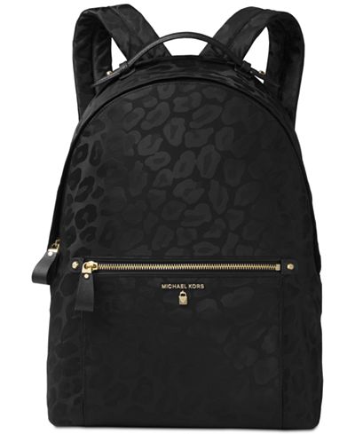 michael kors kelsey leopard backpack