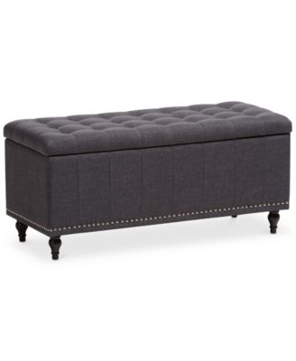 Kaylee Button-Tufted Storage Ottoman Bench