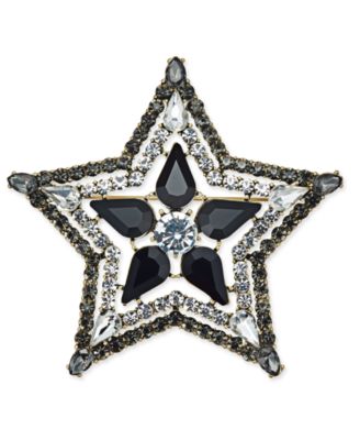 INC International Concepts - Silver-Tone Stone & Crystal Star Pin