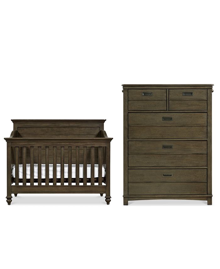 Furniture Varsity Baby Bedroom Furniture Set, 2Pc. Set (Crib & Chest