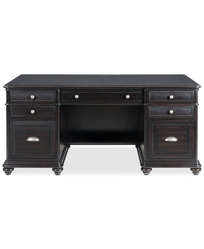 Furniture Clinton Hill Ebony Home Office Executive Desk Macy's