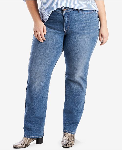 Levi's Plus Size Classic Straight-Leg Jeans - Jeans - Plus Sizes - Macy's