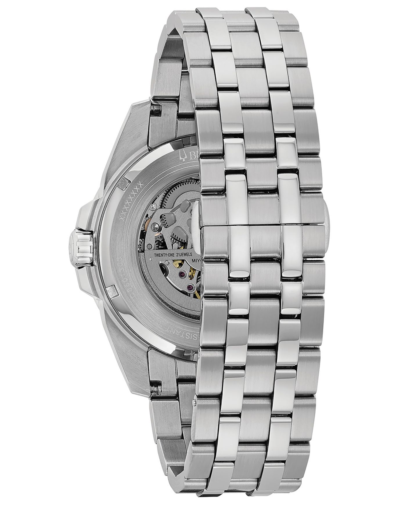 Мужские часы Bulova Automatic Stainless Steel Bracelet Watch 43mm 96A187 — фото 3