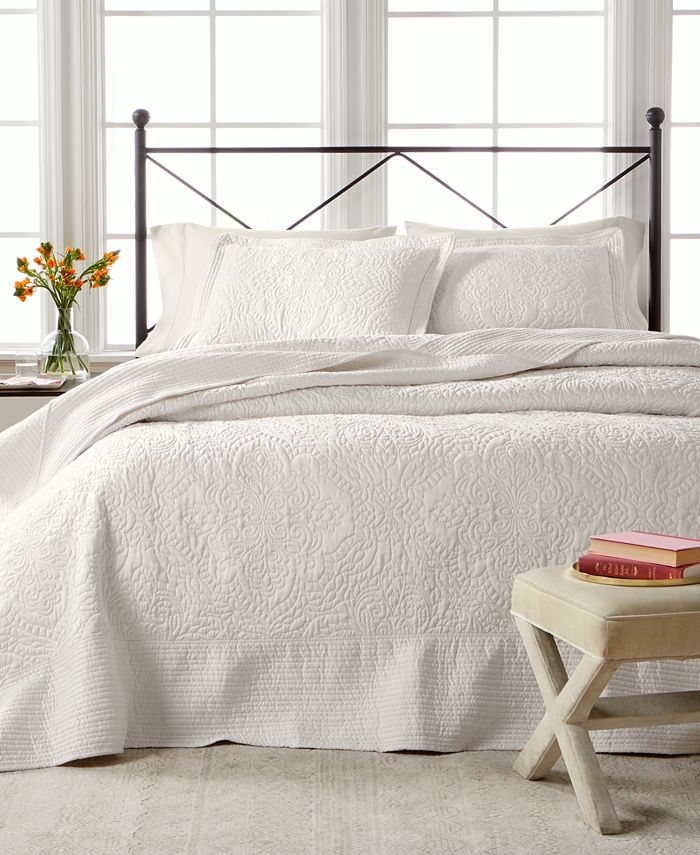 Martha Stewart Collection CLOSEOUT! Lush Embroidery King Bedspread, Created  for Macy's - Macy's